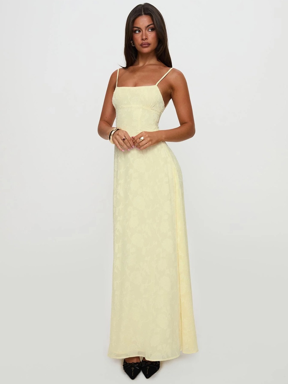 Princess Polly South of France Yellow Maxi Dress - Picture 5 of 5